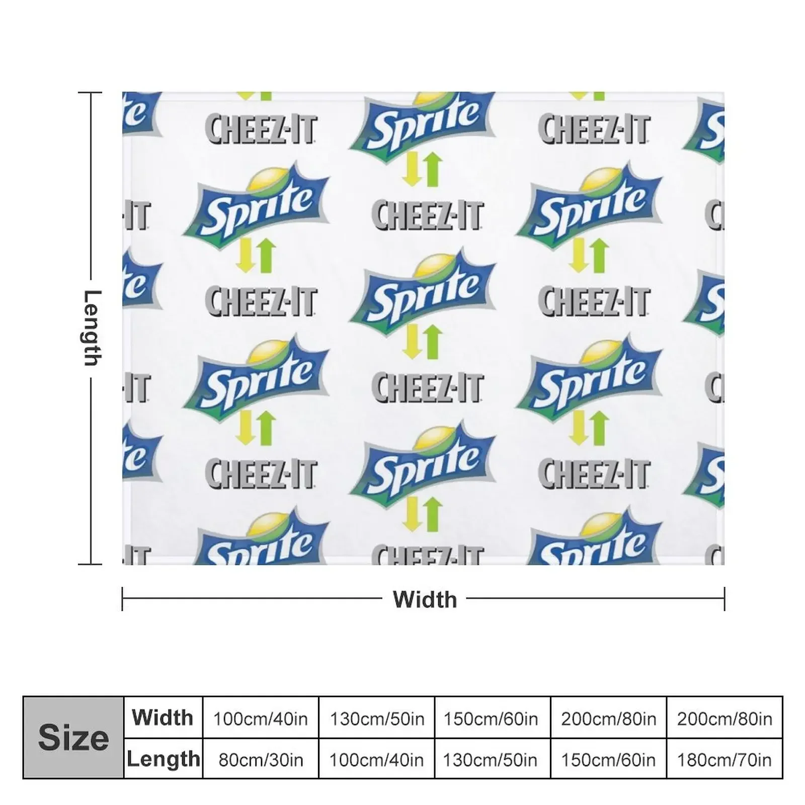 Sprite and Cheez-it Throw Blanket Multi-Purpose Baby Flannel Fabric Blankets