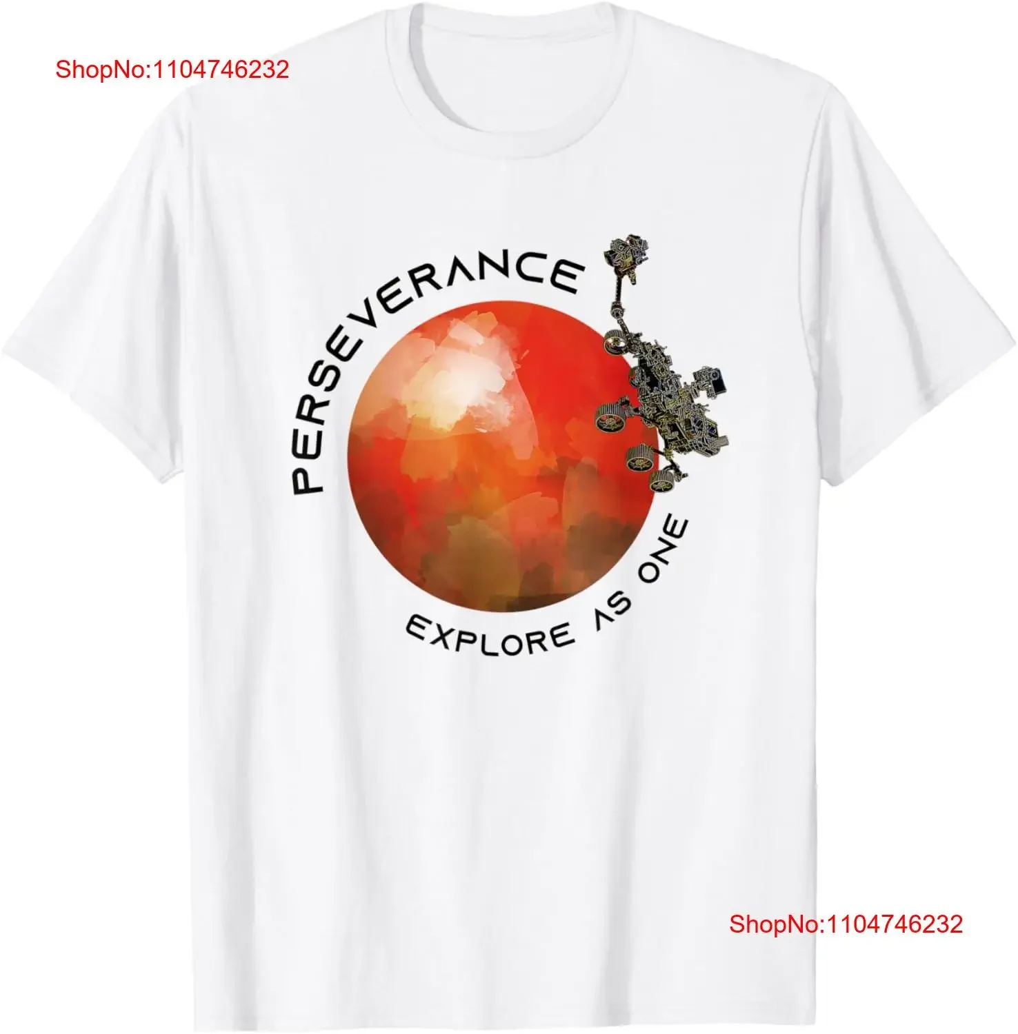 Mars 2020 Perseverance Rover sur la planète rouge explorer comme un t-shirt vintage lavé polyvalent confortable légèrement doux mode
