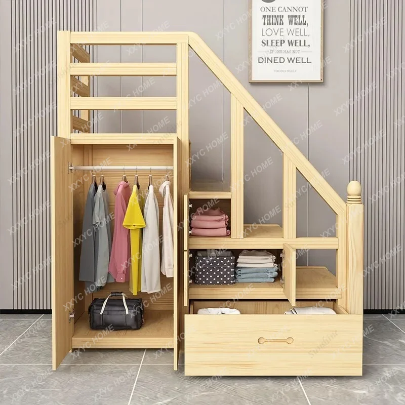 Mother and child locker Step staircase Step ladder Multifunctional children's bed cabinet Solid wood cabinet Step cabinet Single