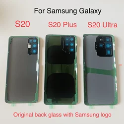 Back Glass For Samsung Galaxy S20 Plus S20 Ultra 5G G980 G985 G986 G988 Rear Door Battery Cover With Mic Board Full Set Stickers