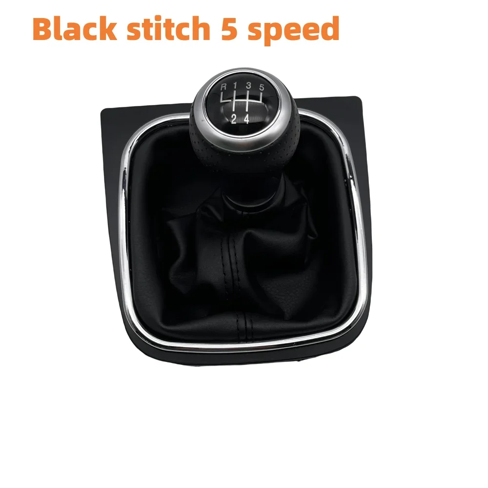 5/6 Speed For VW Jetta 5 6 GOLF 6 VI MK5 MK6 5KD 711 113 5KD711113 Gear Shift Knob Lever Stick Gaiter Boot Cover