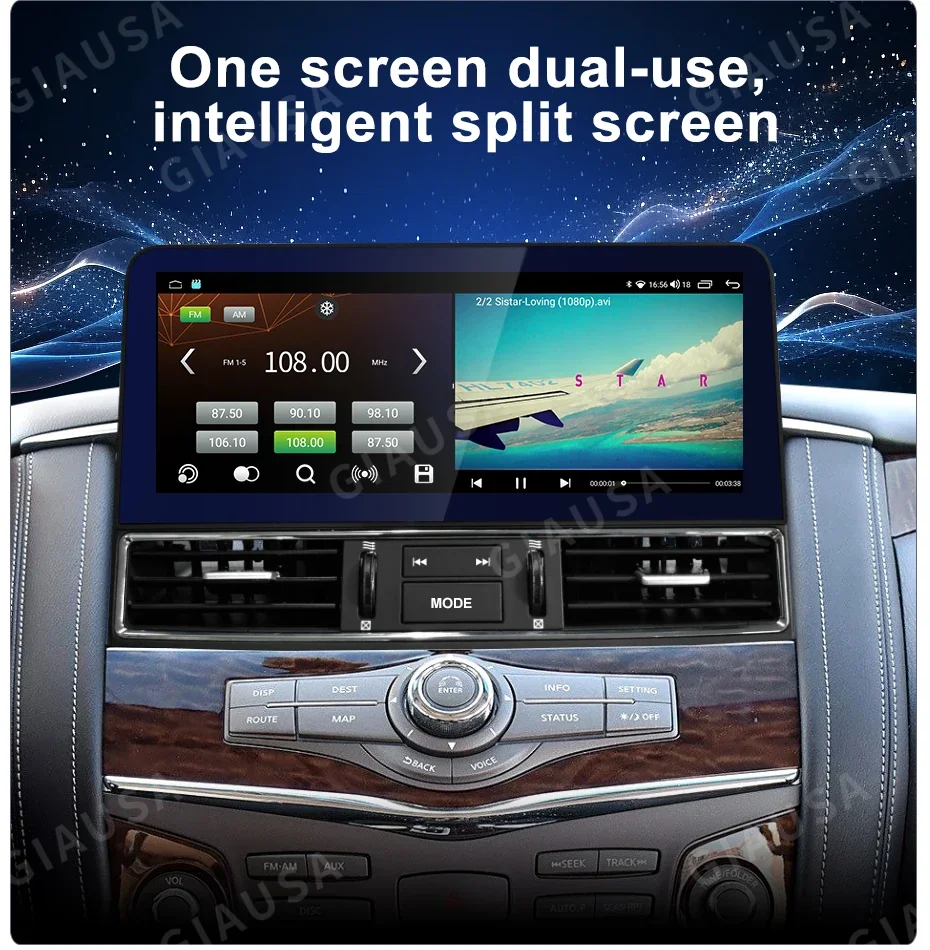 

NEW 12.3″ IPS Car Radio Android 14 For Nissan Armada Patrol Y62 Infiniti QX56 QX80 2010-2020 Touch Stereo GPS Navigation Carplay