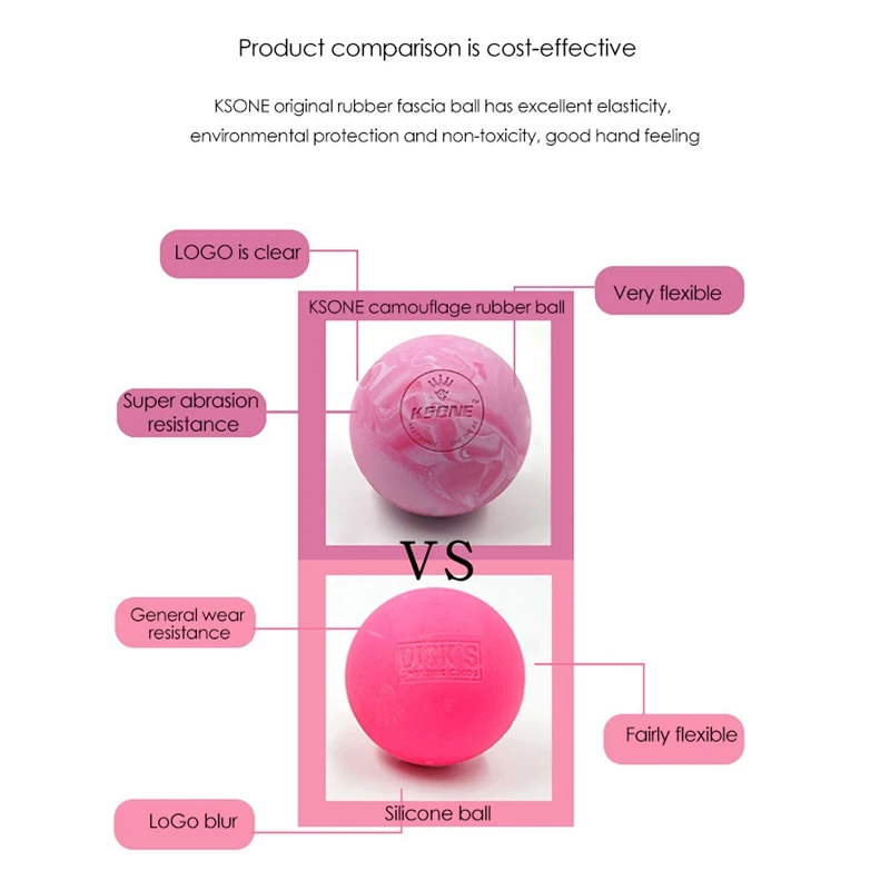 KSONE Lacrosse Massage Ball-Portable Fitness Massage Ball -Muscle Massage Roller-Relaxation Soft Massage Ball Promotion