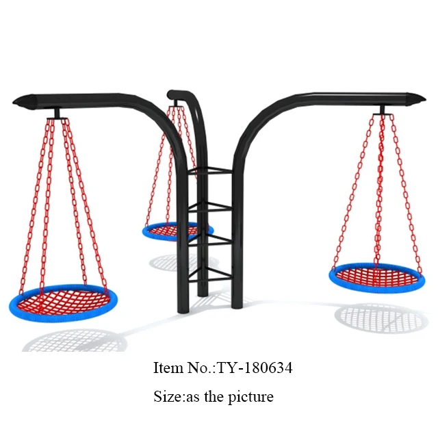 Outdoor Garden Playground Fitness Equipment Galvanized Tube Play Swings Set for Kids Children