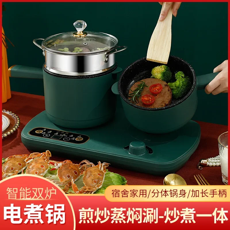 220V Multi Cookers: Miniature Breakfast Machine with Dual Pot and Multi-purpose Functionality