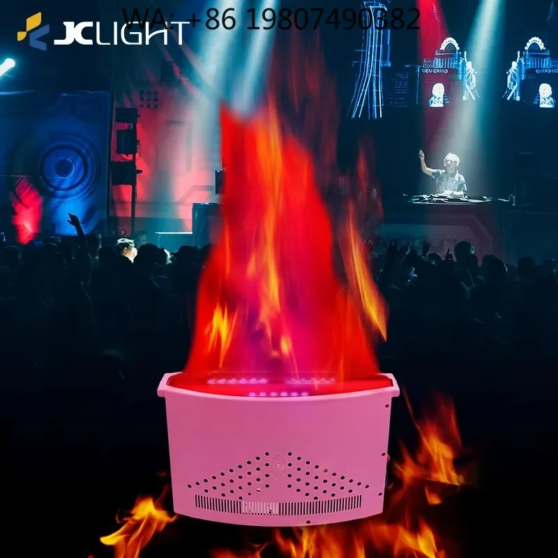 Electronic Silk Flame Brazier Simulated Fire Light Prop for DJ Halloween Festival Stage Atmosphere Decoration Effect Gear