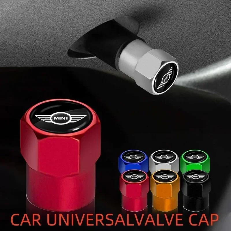 

4pcs car wheel tire metal valve cover Defender decorative For MINI Cooper One Clubman R52, R55,R56, R50, R53, F54, F55, F56, F60