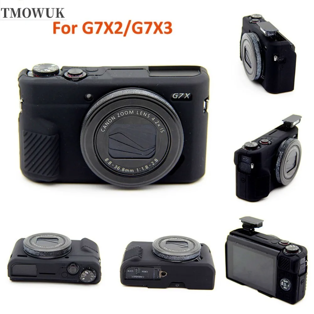 

For Canon G7X Mark II/ G7X Mark III Silicone Camera Cover Soft Protective Case Skin for G7X2/ G7X3 G7XII/ G7XIII Bag Accessories