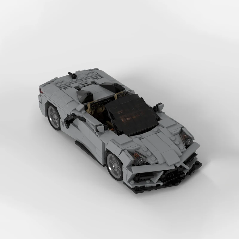 

645PCS Chevroletes Corvettees C8 MOC DIY Model Building Blocks – Collector’s Edition with Carbon Fiber Accents & Badging