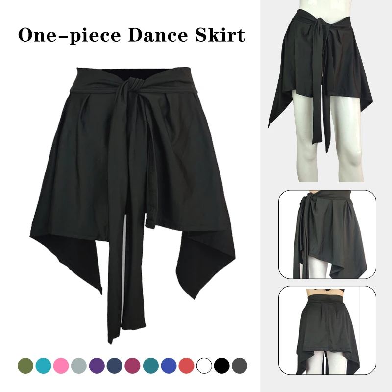 

One-piece Women's Dance Skirt Anti-embarrassing Dancewear Hip Covering Scarf Sports Shawl Lady Ballet Skirt Yoga Dance Skirt