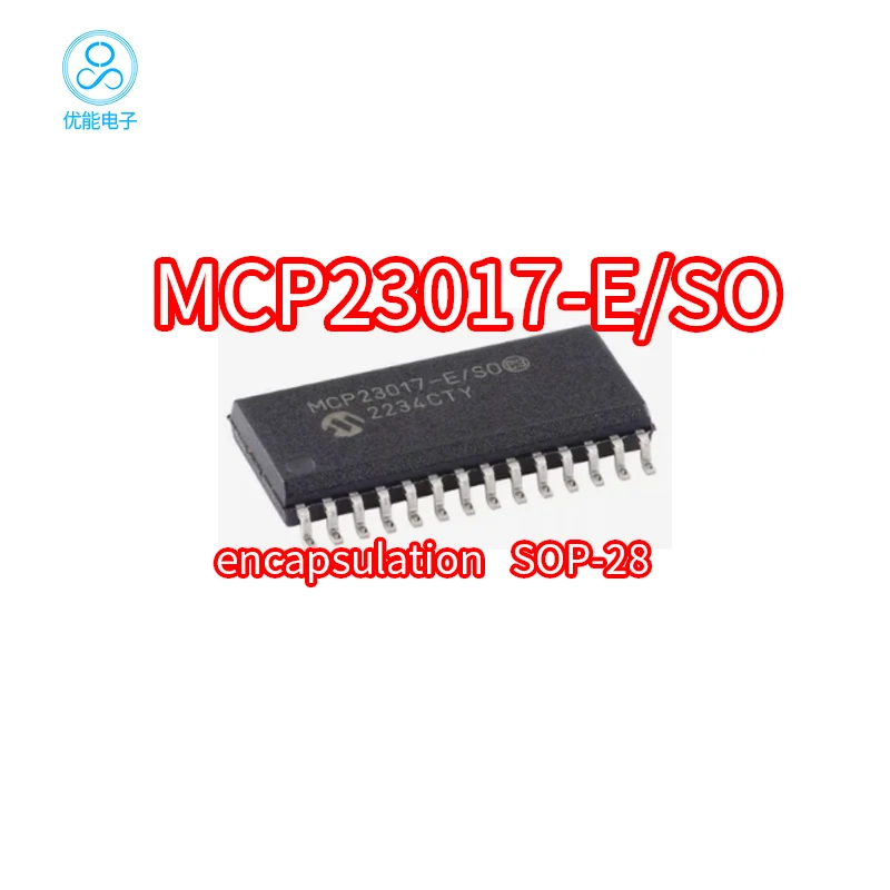 MCP23017-E/SO MCP23017 SMT SOP-28 package 16 bit I/O extender chip
