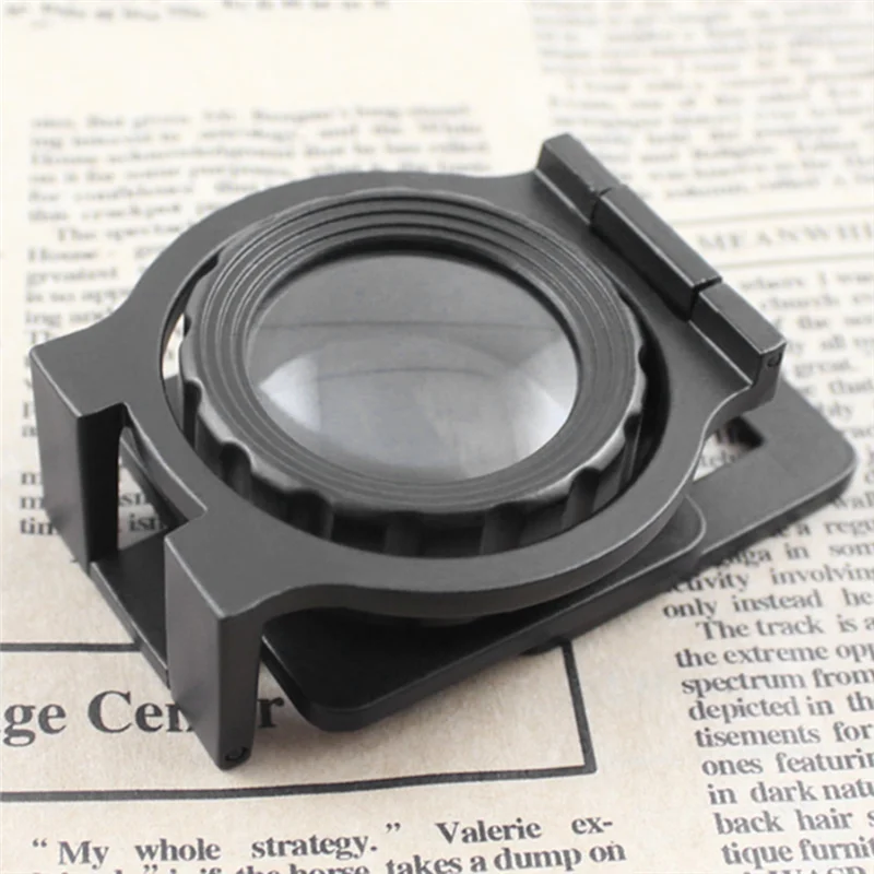 

A83I-Pocket-Sized 20X 30Mm Metal Folding Double Glass Optical Lens For Reading Textile Magnifiers