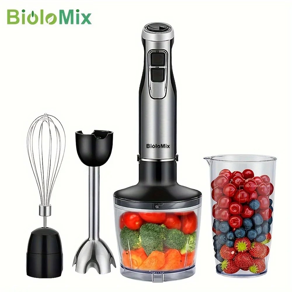 Handheld Blender Immersion Hand Stick Blender,4-In-1 Hand Blender With Egg Whisk,For Smoothies,Puree стационарный блендер mixer