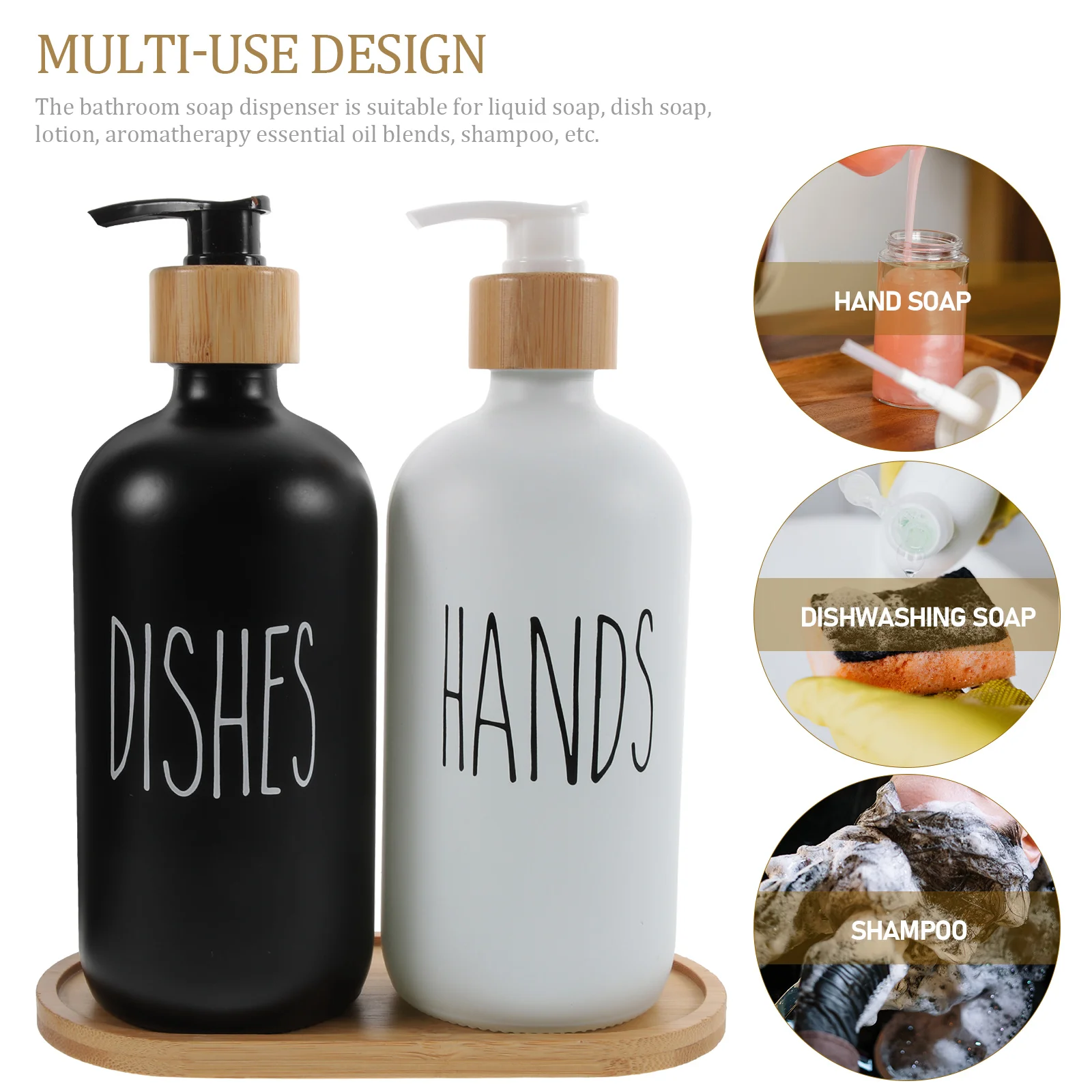 Dishwashing Liquid Dispenser Lotion Bottle Set Hand Soap Container Portable Travel