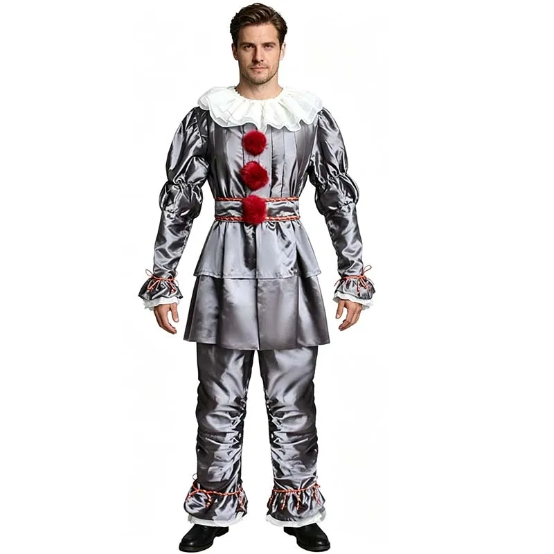 Disfraz de Payaso Terrorífico para Adultos, Estilo Revival, para Halloween, Carnaval y Mascaradas (130CM-XXXL)