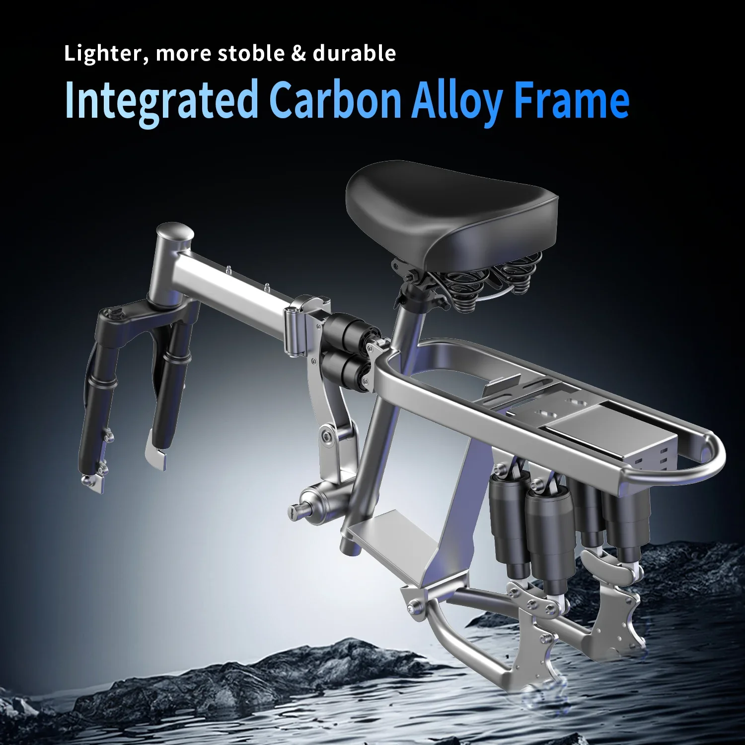 دراجة كهربائية قابلة للطي مع قطرة ، Ebike F12 ، دواسة ، 48V ، 15AH ، 14 بوصة إطار عريض ، دراجة للنقل