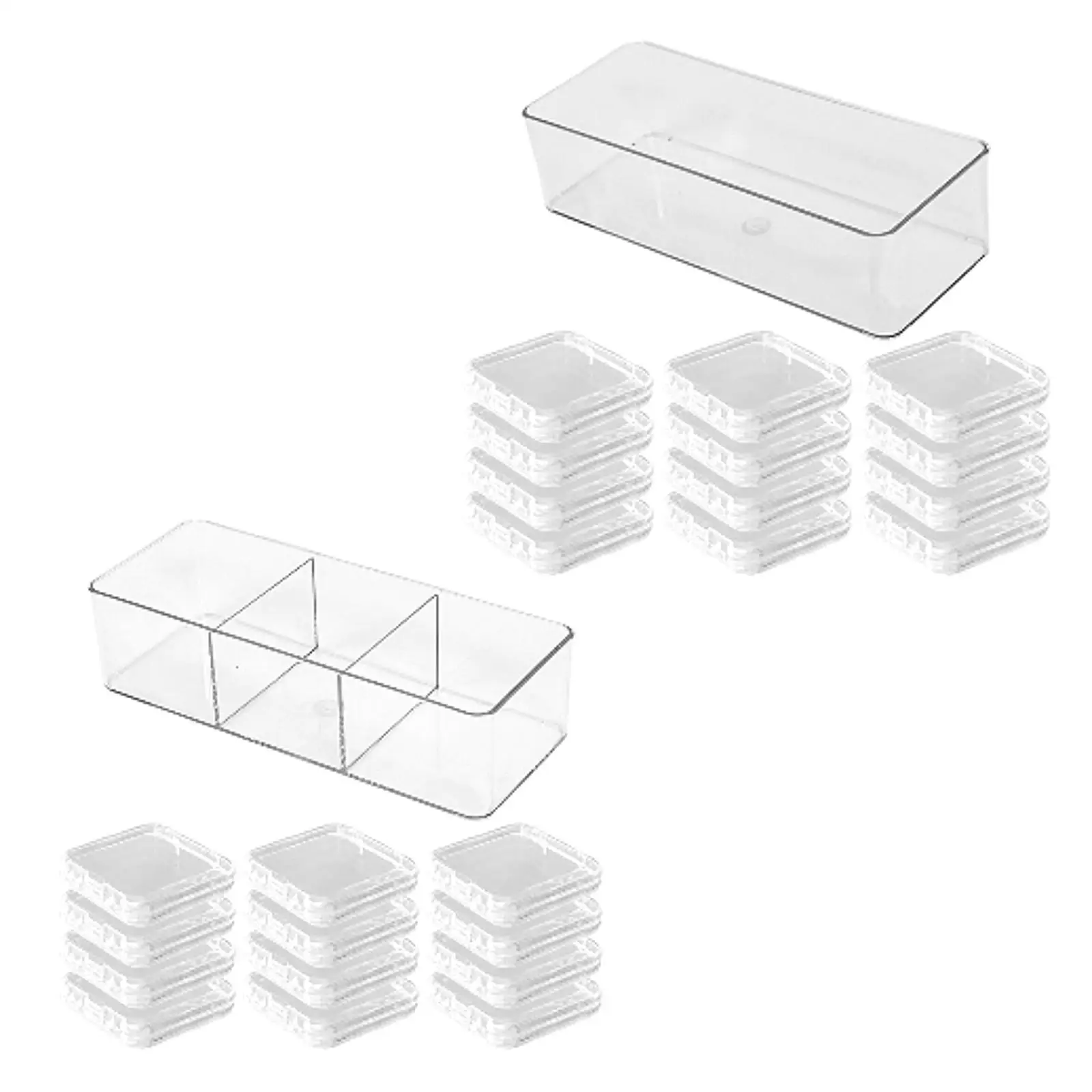

Набор коробок для хранения ногтей, контейнер, прозрачный органайзер для накладных ногтей
