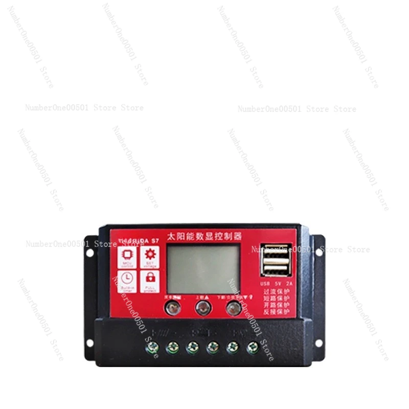 

10A 20A 30A Solar Charge Controller LCD Display Auto 12V 24V for PV System Anti Reverse Protection