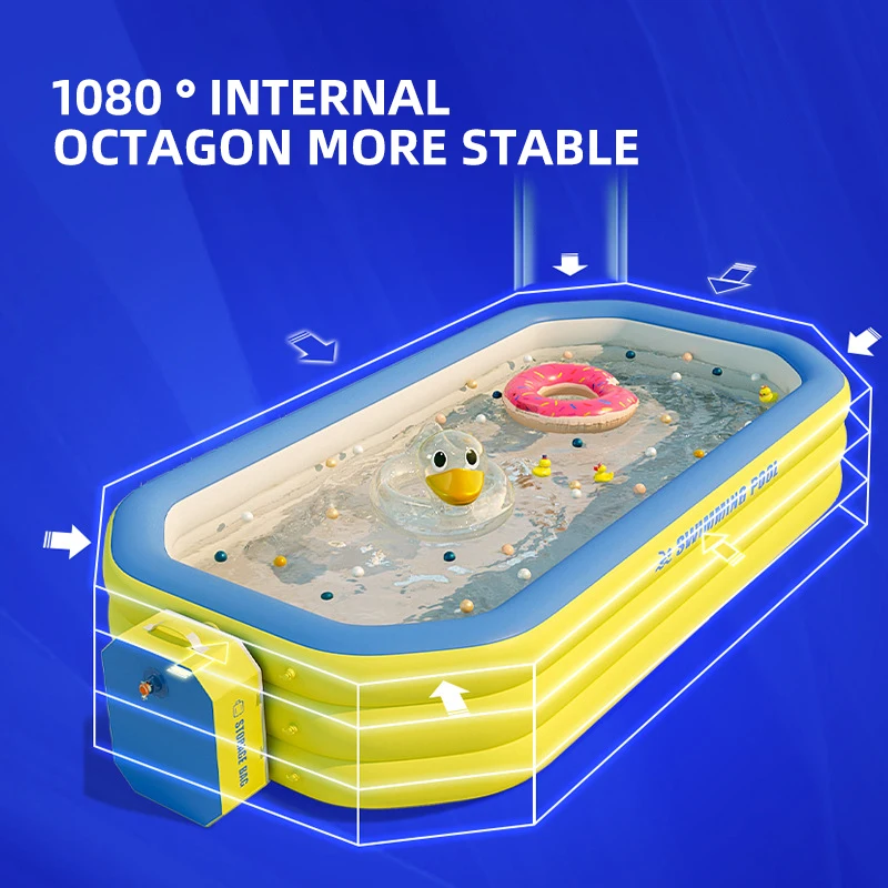 Large Swimming Pools 2.1M/2.6M/ 3M Inflatable Swimming Pool Outdoor Portable For Kids Family Bath country house Removable Pools