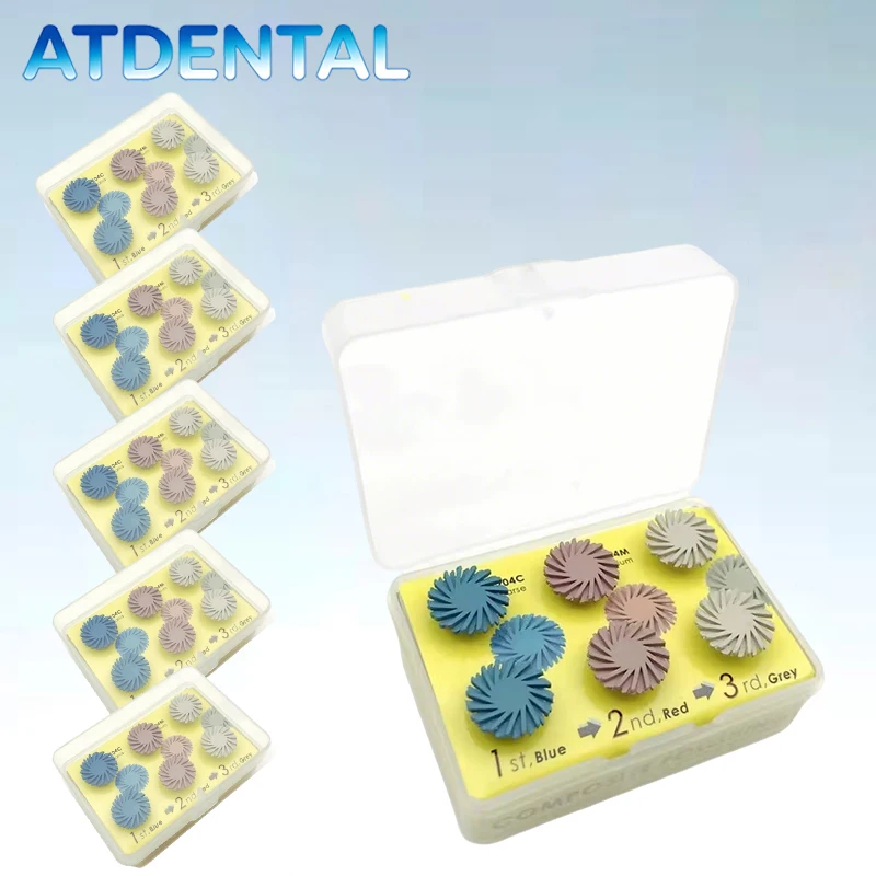

30pcs/5set Dental Composite Resin Polishing Disc Kit, Diamond Polisher System for Teeth, Flex Spiral Brush Burs
