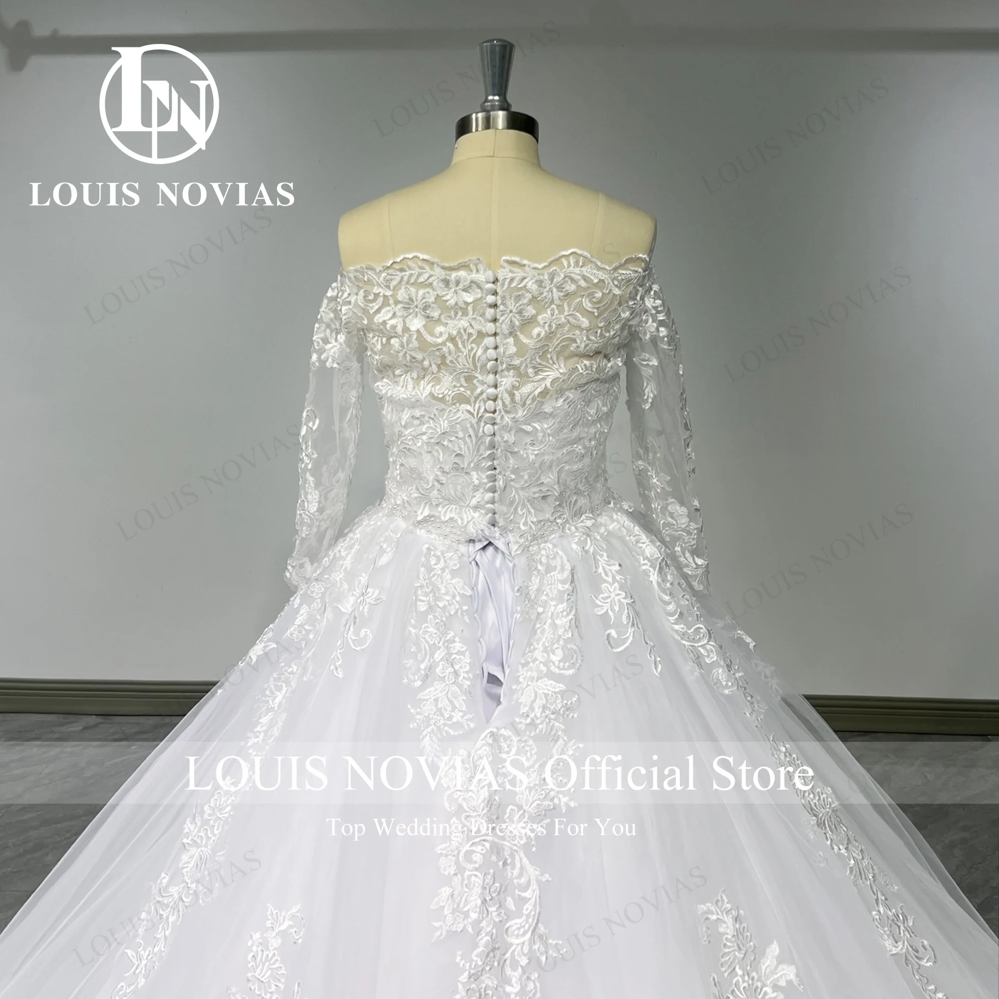 Louis novias vestido de baile vestido de casamento com jaqueta querida bordado botão tribunal trem 100% fotos reais vestidos de novia