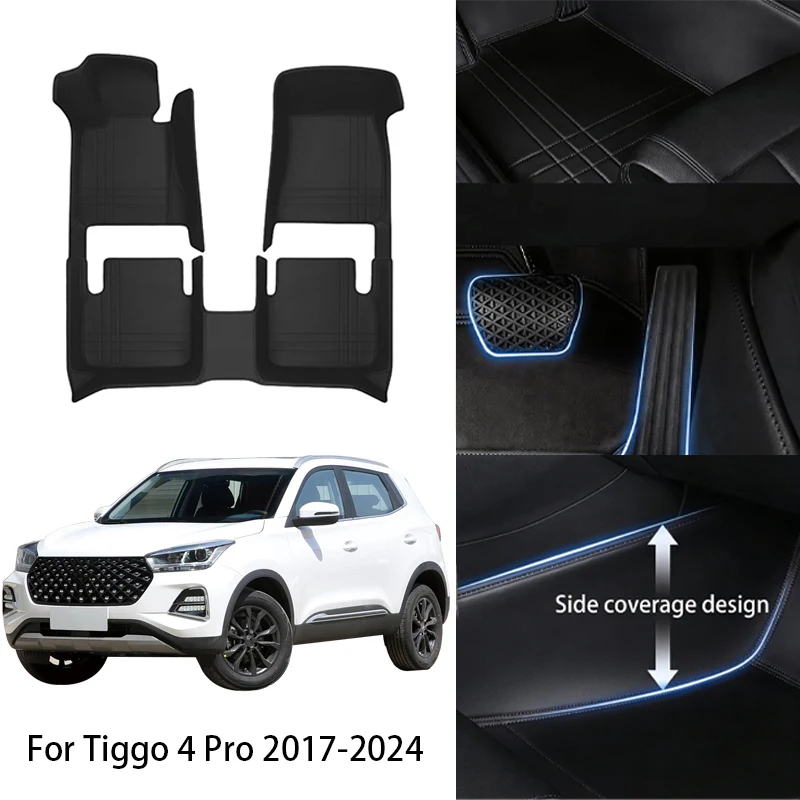 

Custom Fit PU Leather Car Floor Mat For Chery For Tiggo 4 Pro Tiggo 7 Pro 2017-2026 Luxury Full Set Auto Interior Accessories