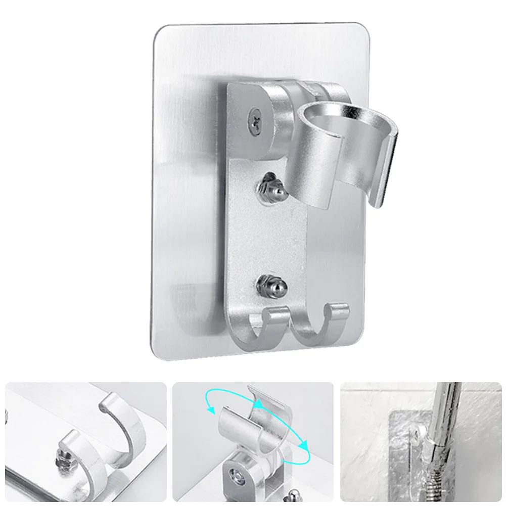 Soporte de aluminio para cabezal de ducha, soporte ajustable, adhesivo fuerte, montaje en pared, tubería de ducha filtrante presurizada para ahorro de agua