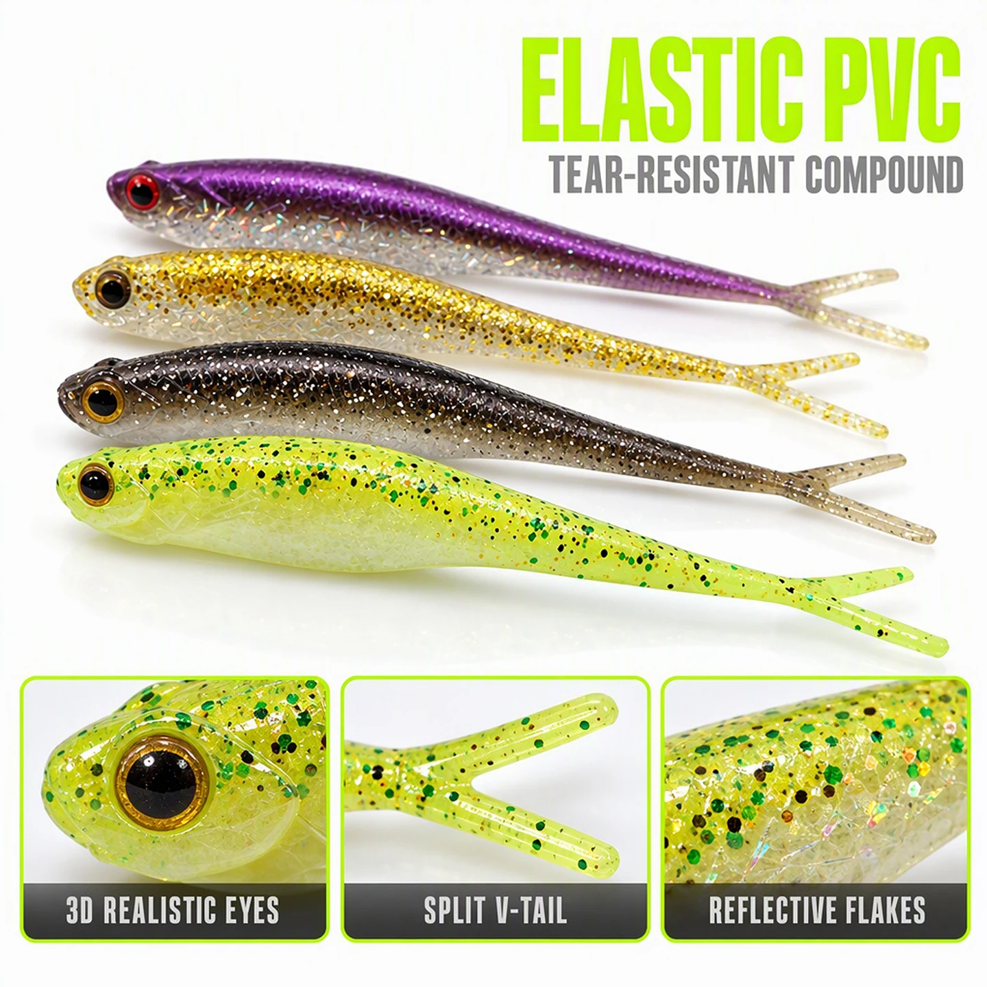 ESFISHING 부드러운 낚시용 루어, 실제 샤드 모양, 130mm, 낚시용 미끼, 미노... - 3