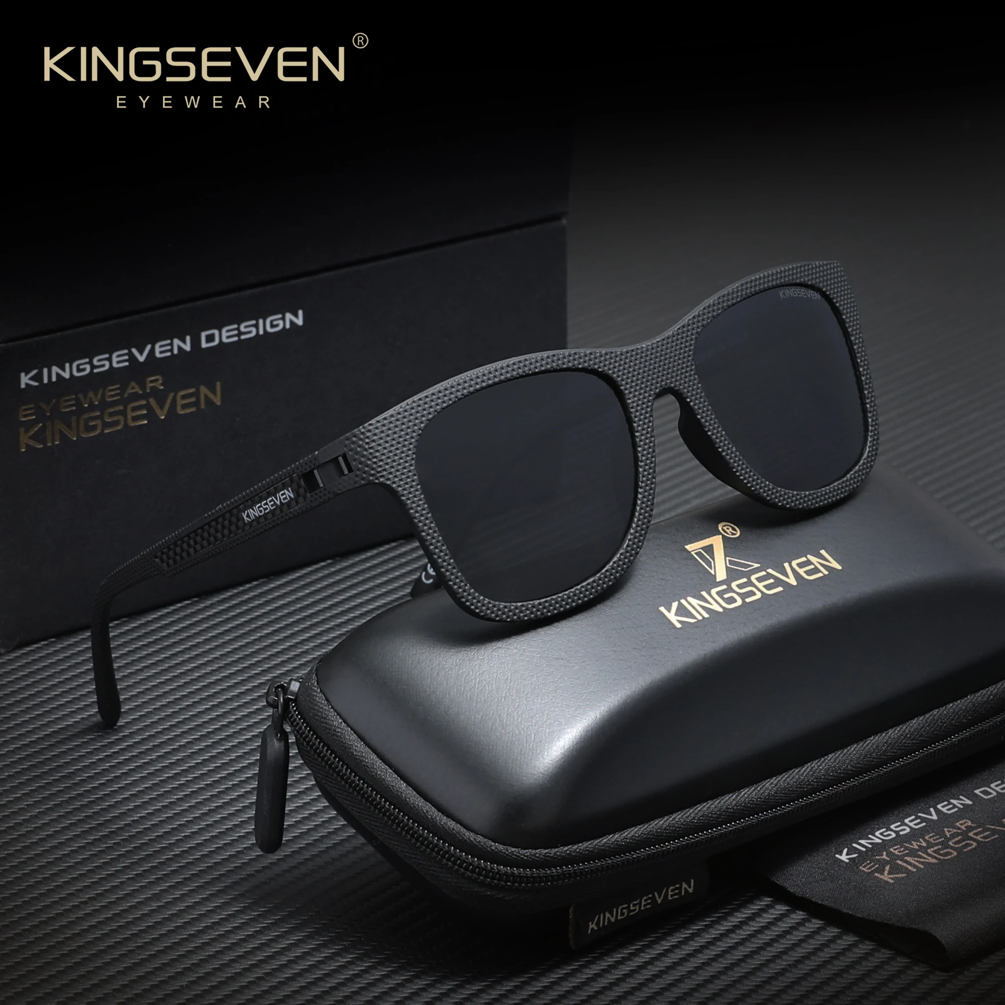 

KINGSEVEN Men/Women Trendy Polarized UV400 Sunglasses Classical Fashion Glasses Outdoor Driving Square Eyewear Frames