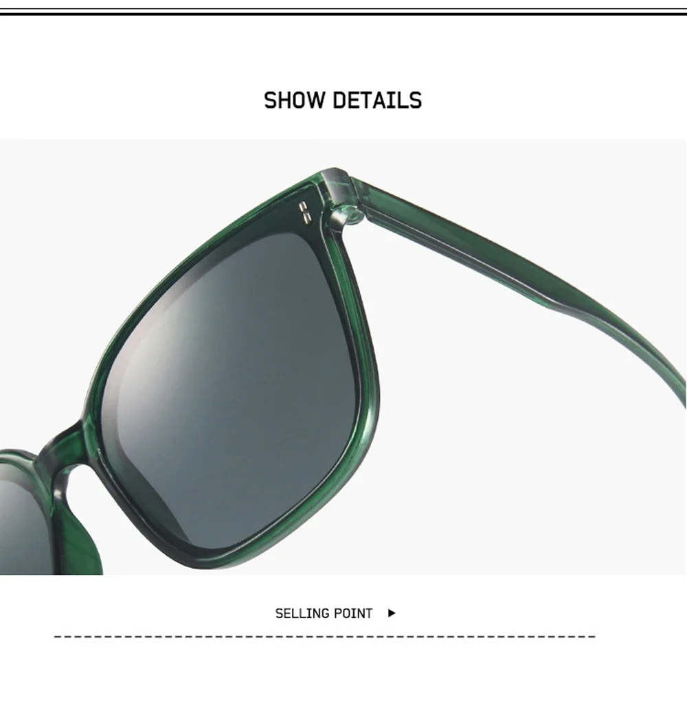 2025 klassische Vintage Quadratische Sonnenbrille Frauen Übergroße Sonnenbrille Männer Retro Schwarz Luxus Sonnenbrille Goggle Oculos UV400 – Detail 11