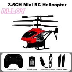 Rc Helicopter With Gyro Children'S Mini Unmanned Helicopter Fall-Resistant 3 Channel Charging Boy Aircraft Toy Metallic RC Toy