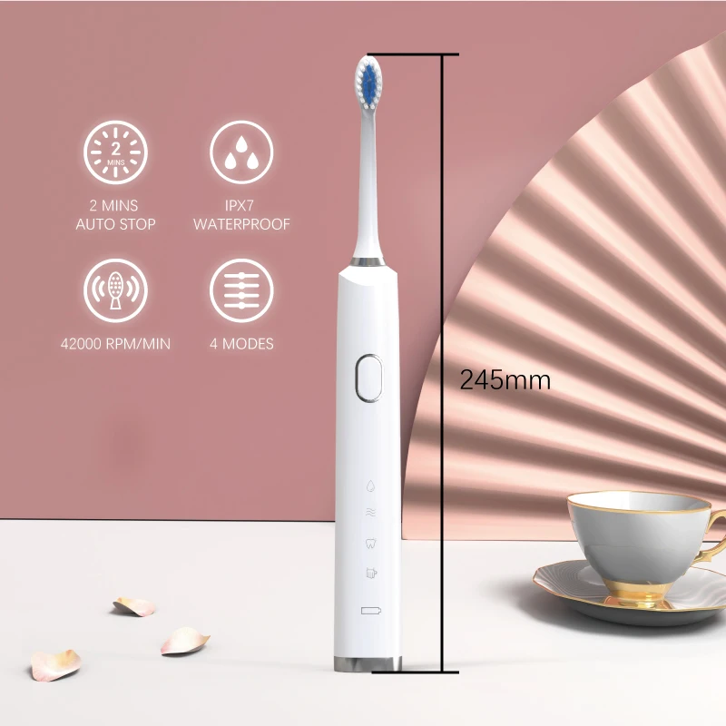 Electric Toothbrush Rotation Clean Teeth Adult Kid Teeth Brush Sonic Electric Tooth Brush With 7 Extra Replacement Heads