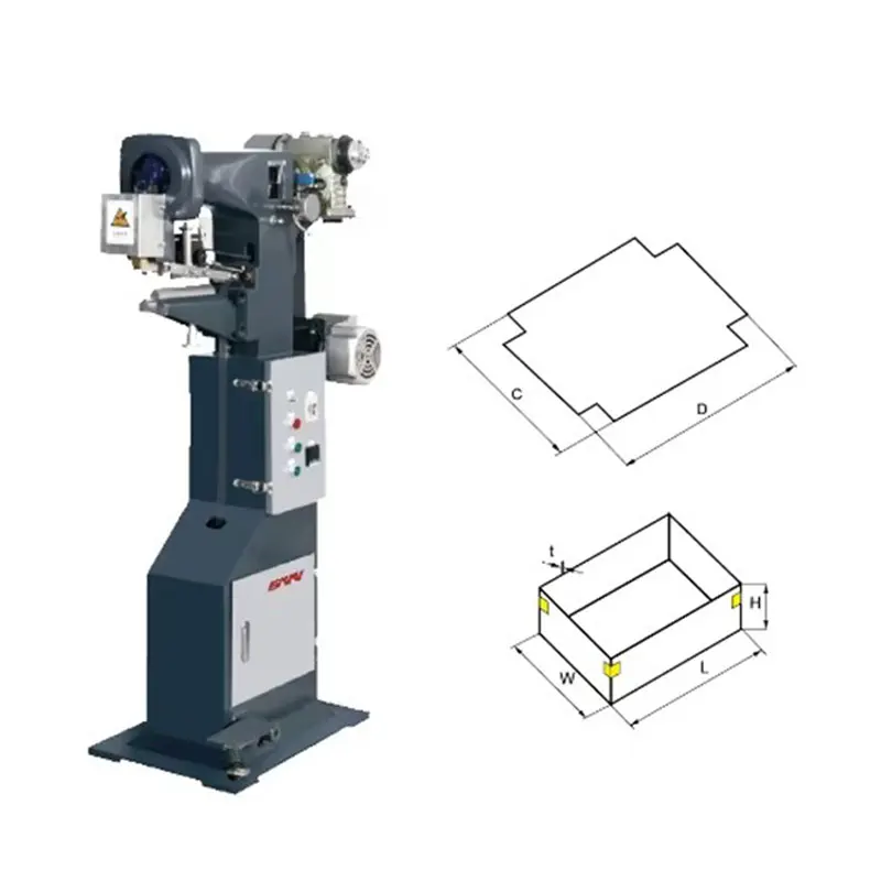 Semi Automatic Rigid Box Forming Machine Corner Pasting Machine Pet Craft Hot Melt Tape