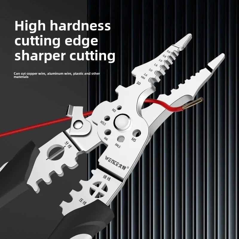 Multi Functional Electrician Pliers For Wire Splitting And Stripping, Specialized For Electricians