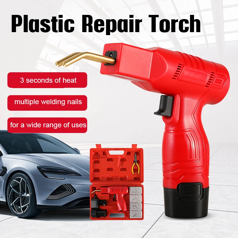 

Plastic Welder Kit Portable Plastic Welder Kit Weld 50W Lithium Battery Welding Gun Welding Nails 400 Pcs