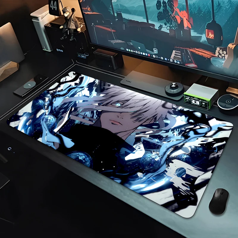 Oversized Mouse pad J-jujutsu Kaisen Sukuna Yuji Gamer Computer Desk Mat Gaming Keyboard pad Lockedge Japanese anime Mousepad