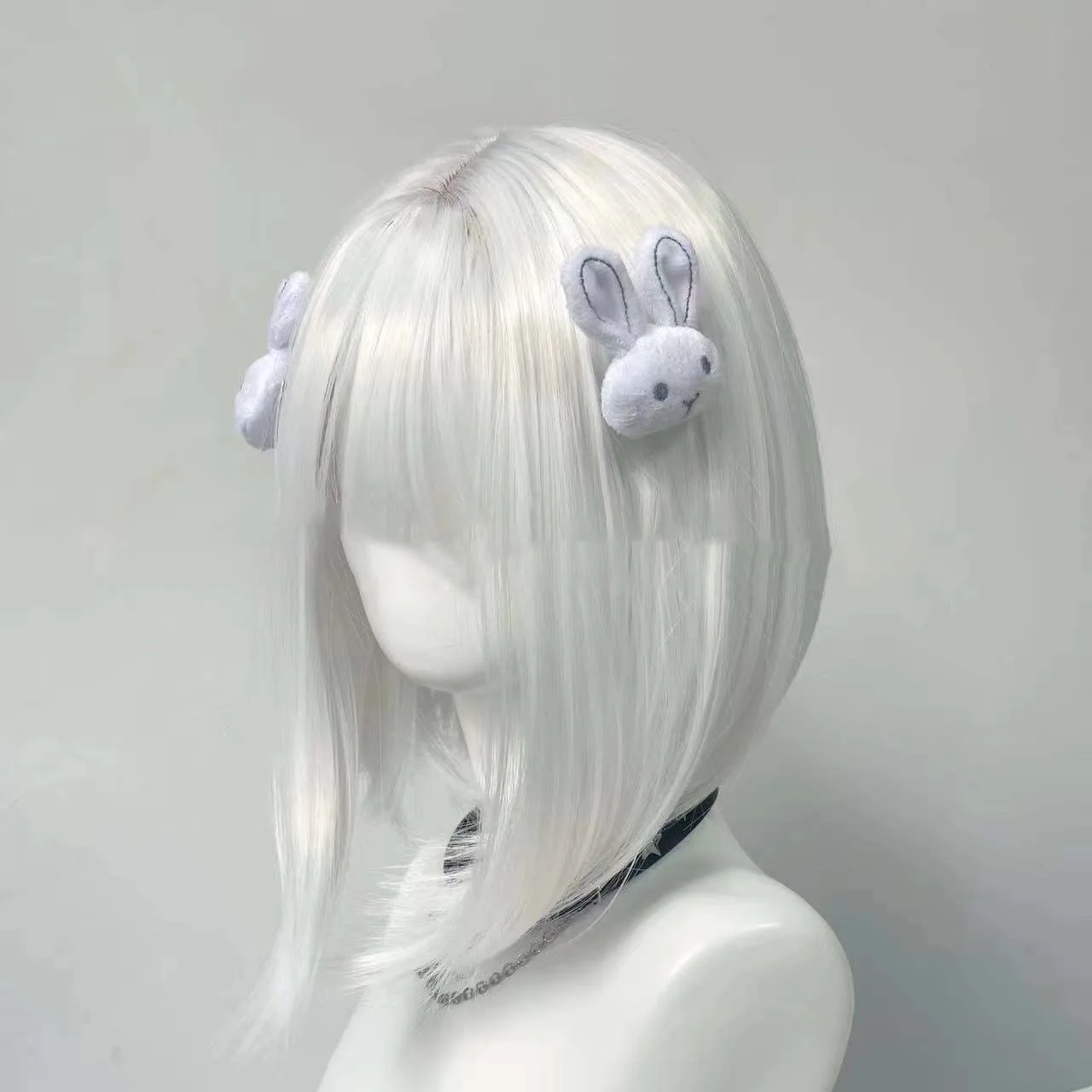 Pince à Cheveux en Forme de Lapin en Peluche pour Fille, Accessoire Japonais Cool et Doux, Y2K, Vêtements de Sauna, Lolita