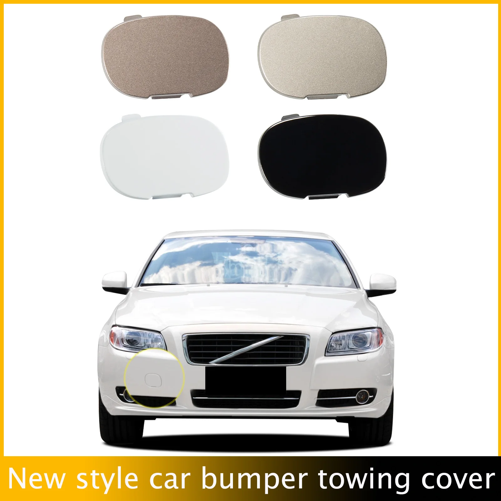

Front Bumper Tow Hook Cover Fit For Volvo S80 2007 2008 2009 2010 2011 2012 30655115 39870061 Towing Eye Cover