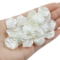 100Pcs ABS Shell Petal Shaped Acrylic Simulation Pearl Spacer Loose Beads For Jewelry Making DIY Bracelet Necklace Accessories