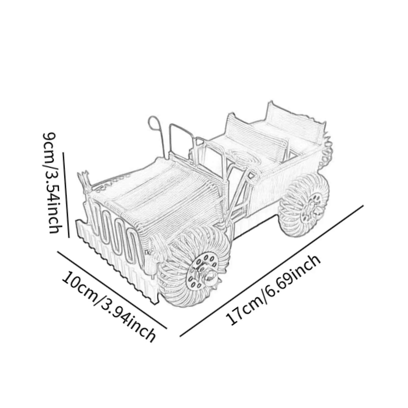 Jeep Model Figurine Novità Ornamento da collezione per gli amanti delle auto Scaffale da ufficio