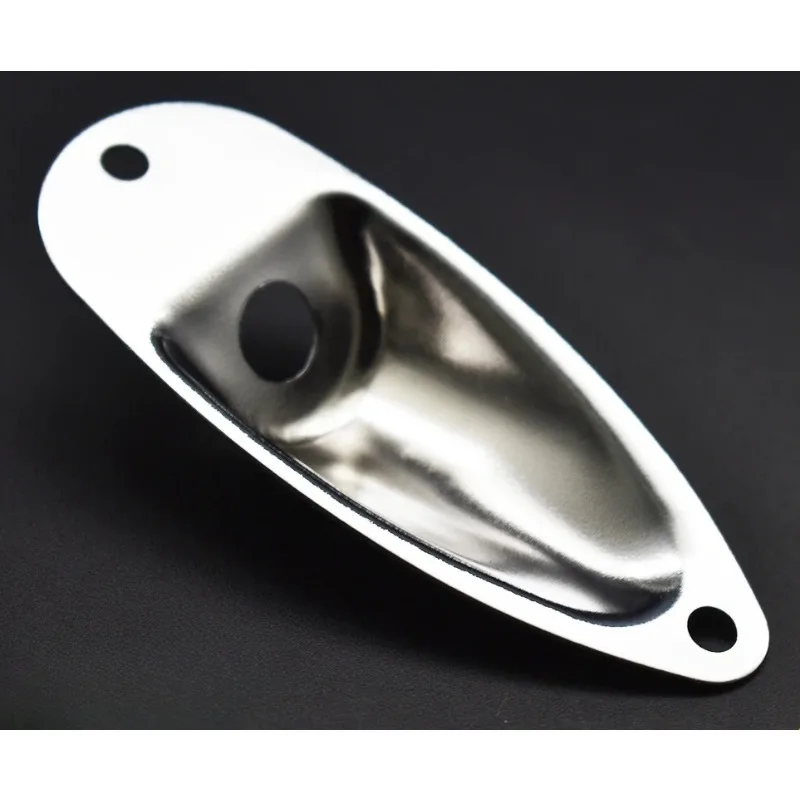 

12Pcs Metal Boat Shape Output Jack Plate Replacement for ST Electric Guitar Bass Audio Output Jack Panel