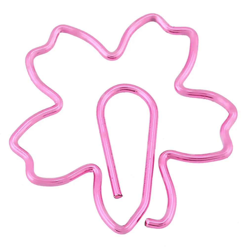 12PCS Flower Paper Clips Small Smooth Finish Document Organizing Clip Cute Nonskid Bookmark Clips Stationery Supplies