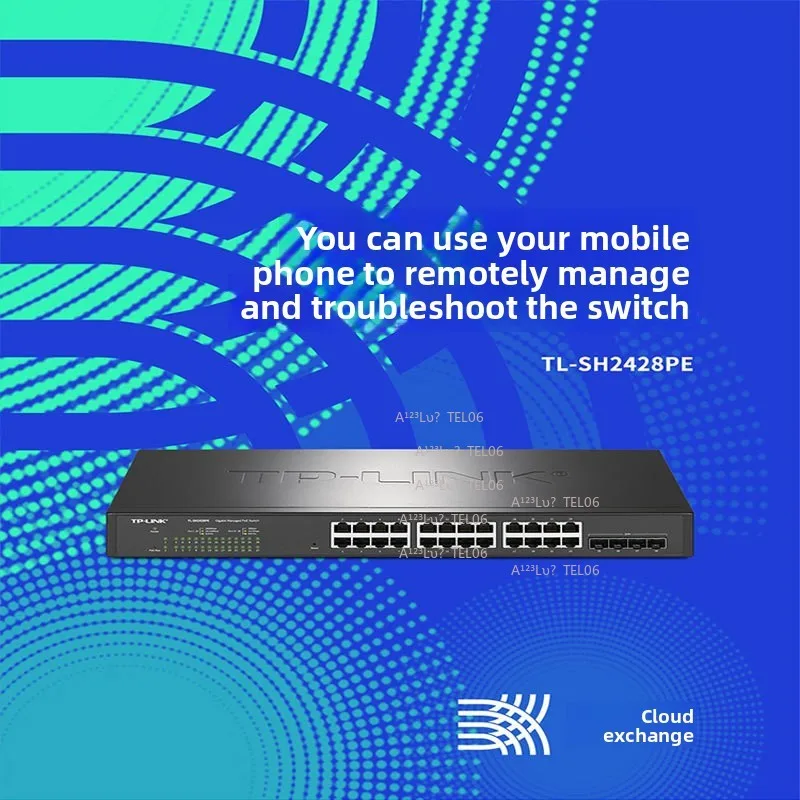 24-Port Gigabit PoE Switch with 4 SFP+ 10G Uplink Cloud Managed Rackmount mât de drapeau