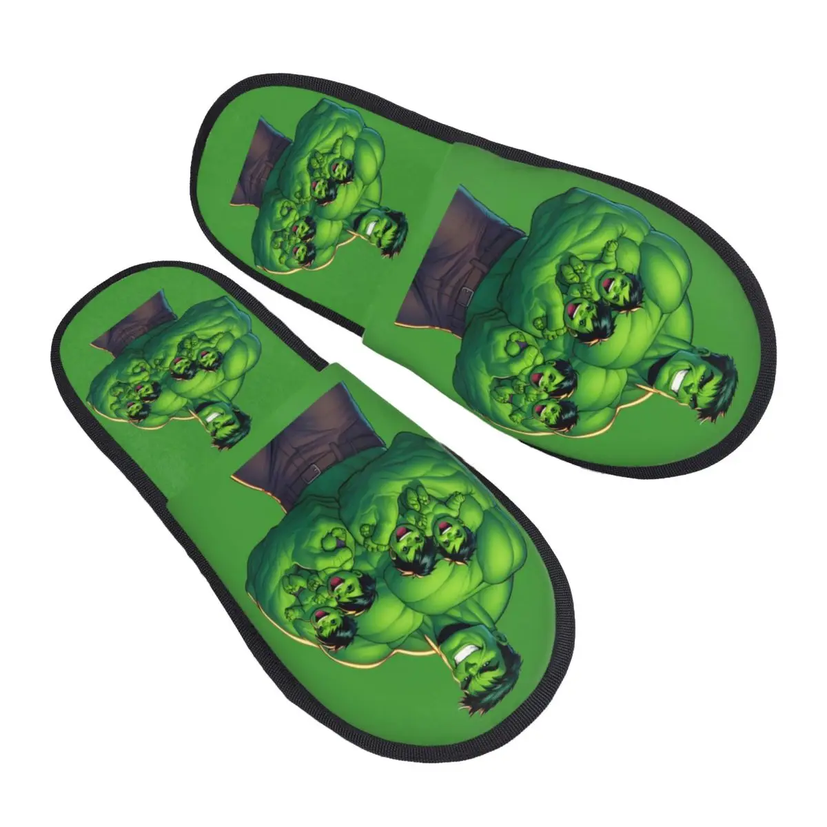 Custom Hulk Cartoon Guest Slippers for Bedroom Women House Slipper