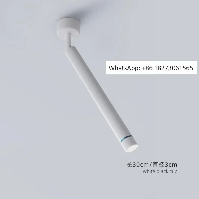 Slender tube exposed spotlight with adjustable angle for high color rendering