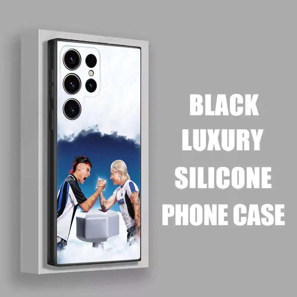 حافظة هاتف C-CA7RIEL P-Paco Amoroso PAPOTA لهاتف سامسونج S25، S24، S21، S22، S23، S30، Ultra، S20، Plus، Fe، Lite، 5G غطاء أسود