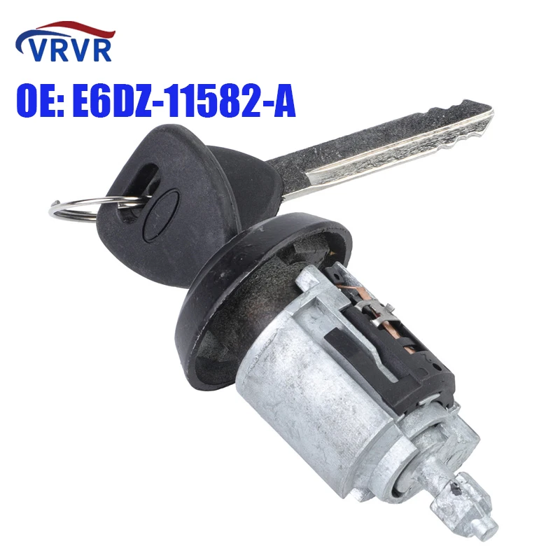 

VRVR E6DZ-11582-A Ignition Switch Lock Cylinder With 2 Keys E6DZ11582A E6DZ11582B/E6DZ11582C/E6DZ11582 For 1986-1989 Ford Taurus