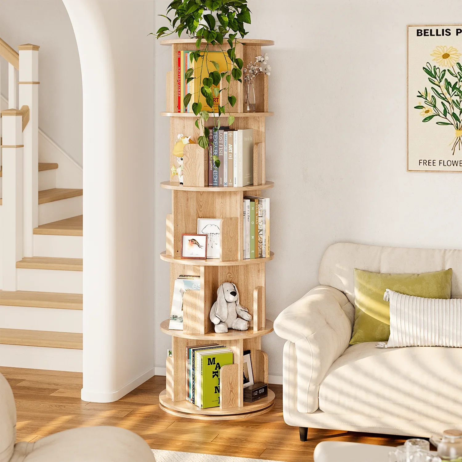 #Hot Selling Modern Design 360 Grad drehbares Bücherregal Kinder Holzhaus für Kinder für Wohnzimmer Schlafzimmer Wohn möbel#