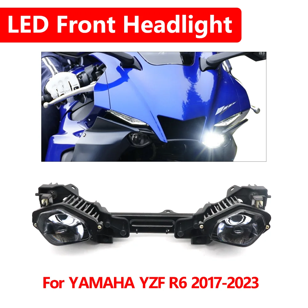 

Motorcycle Front Headlight Assembly Head Lamp Light For YAMAHA YZF-R6 YZF R6 YZFR6 2017 2018 2019 2020 2021 2022 2023