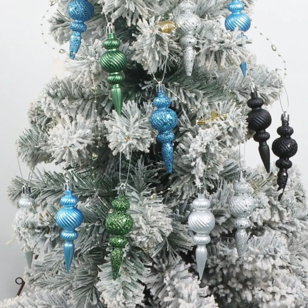 

16Pcs 16Pcs/Box Christmas Hanging Balls Special Shaped Gold Powder Christmas Tree Ornaments Multi-functional with Hanging Rope